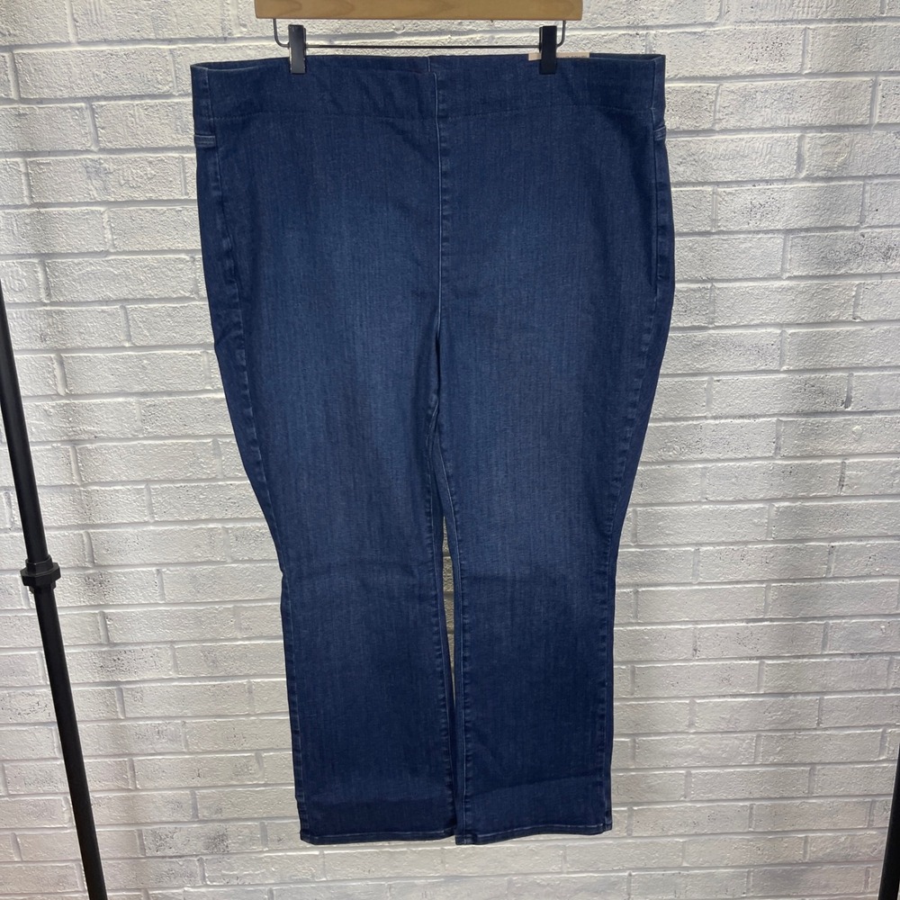 NYDJ Pull On Slim Bootcut Jeans Decker Jeans Womens Size 20WP Dark Wash